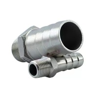 Raccord de tuyau hexagonal pagode SS304, connecteur mâle 1/8" BSPT vers tuyau de 6 mm, raccord de tuyauterie haute pression pour air et eau, fourniture d'usine