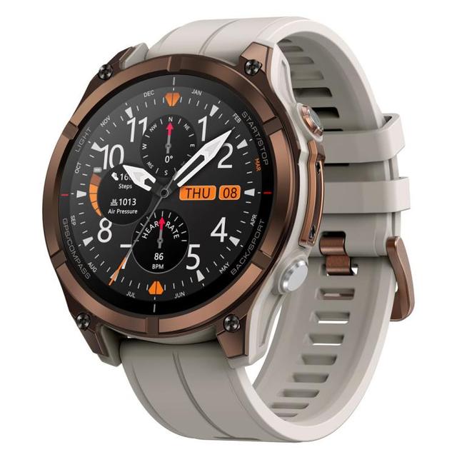 Zeblaze Stratos 4 Pro Waterproof GPS Smart Watch 1.43 Inch Rugged Outdoor Sports Watch 5ATM IP69K with Flashlight