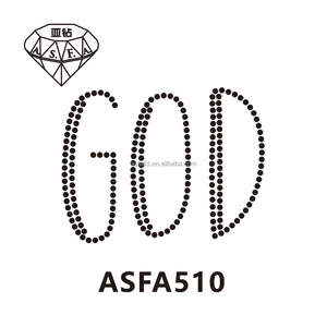ASFA520 Strass à dos plat Hot Fix Fer pour robe bling et sweat à capuche en strass personnalisé avec votre propre logo à la mode - Product Image 1
