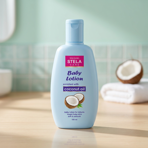 Loción Corporal para Bebés Stela Care con Aceite de Coco, Loción Hidratante Ligera de Uso Diario para Bebés, Piel Suave y Tersa, Venta al por Mayor - Product Image 3