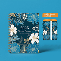 Carnet de planification à spirale personnalisé avec reliure Wire-O, couverture en lin doré, acceptant logo personnalisé, format 80/200 feuilles