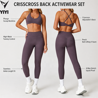 Tenue de sport pour femme, nouvelle couleur, séchage rapide, respirante, course en plein air, fitness, 2 pièces pour vêtements de sport féminins avec logo