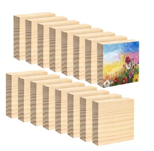 DIY Projects Pine <strong>Wood</strong> Board Wooden Square Blocks Craft <strong>Panels</strong> <strong>Unfinished</strong> <strong>Wood</strong> Blocks for Crafts - Product Image 1