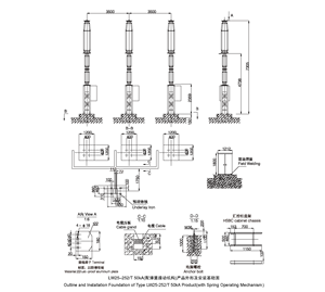 เบรกเกอร์วงจร SF6 รุ่น LW25 สามเฟส 50/60 Hz ยี่ห้อซีอานซีไค แบบพอร์ซเลนภายนอกอาคาร แรงดัน 12kV - Product Image 2