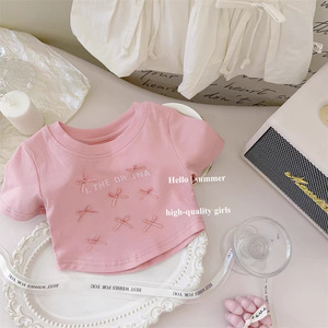 Tongxingyuan Baby Girls Summer Ballet Style Top And Skirt Set Breathable Thin Short Sleeve Princess Outfit - Product Image 3