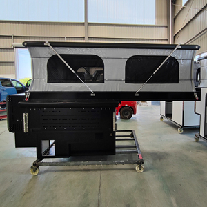 Camper à plateau plat manuel avec double extension coulissante pour Tacoma Hilux Ranger, coque de camping-car à glisser dans la benne de camion, <span class=keywords><strong>caravane</strong></span>, VR - Product Image 4