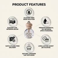 Diffuseur de parfum pour voiture en verre raffiné, flacon de 10 ml, finition haute brillance, cadeau de luxe, boutique, vente en gros, directement de l'usine