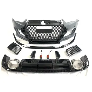 S3 RS3 Style Car Facelift Bodykit For Audi A3 S3 2014-2016 Car Bumper With Front Splitter Lip