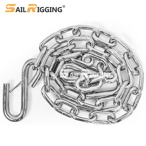 3/8'' 1/4'' G30 Safety Chain With S Hooks Truck Flatbed Trailer Boat Bow Safety Chain Grade 30 RV Trailer Safety Chain - Product Image 1