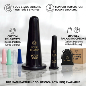 Juego de terapia de ventosas faciales de 2 piezas, masajeador de ventosas faciales anticelulitis de silicona para eliminar arrugas, ventosas de silicona negras - Product Image 1