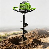 Tarière thermique portable VERTAK-A 63CC pour le forage de trous dans le sol, idéale pour les vignobles et la plantation d'arbres