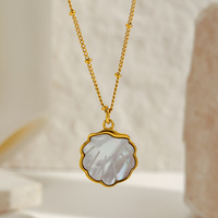Collar de Moda con Colgante en Forma de Cangrejo, Incrustado con Circonitas, de Acero Inoxidable, Serie Océano, con Estrella de Mar y Concha, para Verano
