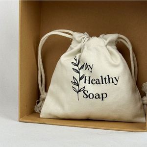 Recyclable Organic Cotton <b>Drawstring</b> Bag Portable <b>Pouch</b> Bag Trendy <b>Drawstring</b> Bag Simple Solid Color Soft <b>Drawstring</b> for Daily - Product Image 4