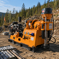 Foreuse rotative de puits d'eau XY-3 FEIYANG, moteur diesel, profondeur max. 600m, pompe 325MM de diamètre, sur roues, 1 an de garantie, large plage de vitesse du moteur