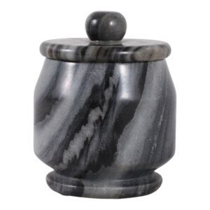 Vaso in marmo con coperchio, decorazione d'arredo per soggiorno, ufficio, tavolo, stile contemporaneo - Product Image 1
