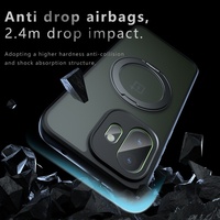Étui magnétique transparent mat en métal avec support rotatif à 360 degrés pour OnePlus 15 13 12 15R 15T 13R 13T 12R / Turbo 6 6V / Ace 6 6T 5 Pro