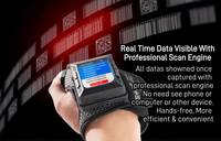 Colector de Datos con Guante RTS Android 10, Escáner de Código de Barras QR 2D Resistente, Dispositivo Portátil PDA Industrial Popular para Inventario de Almacén