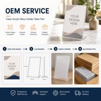 Exhibidores Acrílicos Personalizados, Soporte Vertical para Menús con Base Estable para Restaurantes, Cafeterías y Mostradores de Venta Minorista