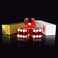 Vente en gros de dés en résine DND D6 personnalisés, couleur rouge transparente, 20 mm, 5 pièces/ensemble, ensemble de dés provenant d'un fabricant de dés pour Dungeons and Dragons