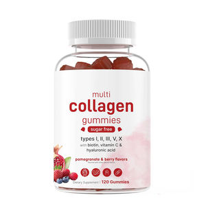 Multi colágeno gomoso para la piel del cabello y las uñas suplemento biotina queratina proteína marina vitamina C péptido hidrolizado Halal orgánico - Product Image 1