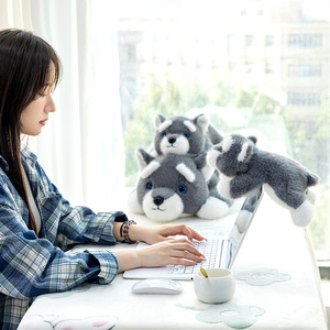 Peluche Schnauzer Adorable en Gros – Super Douce, en Polyester et Coton PP, Animal en Peluche Réconfortant, Coussin à Câliner, <span class=keywords><strong>pour</strong></span> Dormir, Unisexe, Vente en Gros - Product Image 3