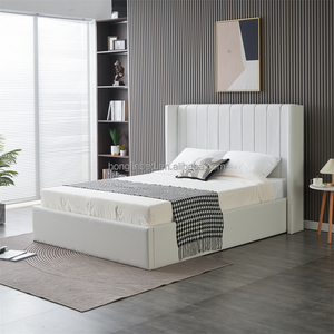 <span class=keywords><strong>Letto</strong></span> <span class=keywords><strong>Matrimoniale</strong></span> con <span class=keywords><strong>Testiera</strong></span> Imbottita in <span class=keywords><strong>Tessuto</strong></span> Grigio Chiaro, Struttura con Sollevamento a Gas - Product Image 6