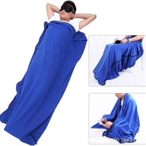 Saco de dormir de lana Woqi azul, portátil, tipo sobre, manta de viaje para acampar, para senderismo al aire libre, para adultos - Product Image 3