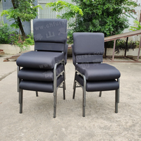 Chaise d'église moderne à motifs noirs, entrelacée, nouvelle