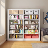 Étagère en métal à 6 niveaux et étagère à livres bibliothèque étagère modulaire bibliothèque blanche vitrine présentoir enfants étagère à livres stockage
