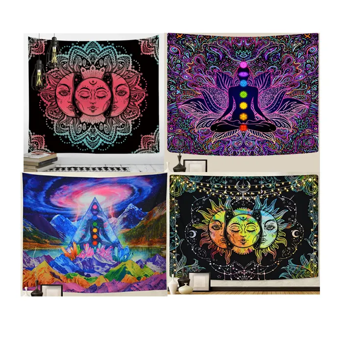 Factory Directly High Quality Camping Party Festival Wall Hanging Mandala Room Home Decoration Custom Spiritual Tapestry