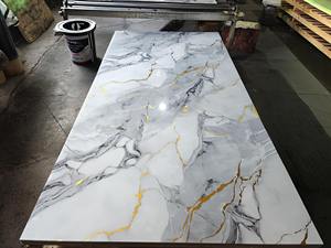 Tablero UV de decoración de plástico de <span class=keywords><strong>piedra</strong></span> producido en fábrica al por mayor, PVC impermeable a prueba de humedad para TV, baño, almacén, comedor - Product Image 2