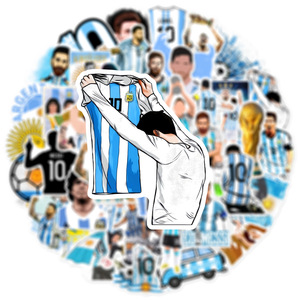 50 pezzi King of Football Super Star gost <span class=keywords><strong>Messi</strong></span> Graffiti Stickers per telefono Laptop vinile calcio sport Sticker - Product Image 6