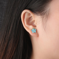 Prix de gros d'usine, dropshipping, OEM, ODM, boucles d'oreilles en argent sterling 925 hypoallergéniques, collection d'opales, bijoux fins pour femmes