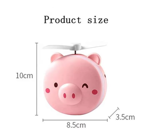 Nuovo specchio per il trucco a ventaglio illuminato a forma di animale Mini ventilatore portatile a specchio con Led