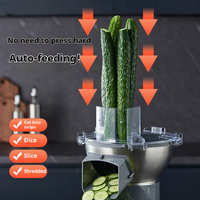 Mond.uk 2-4mm Verstelbare Dikte Elektrische Snijmachine 300kg/u Commerciële Fruit- en Groentesnijder Citroen Ui Snijmachine