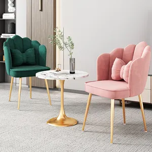 Chaise de salle à manger nordique de luxe en tissu doré velours métal cuir bois maison moderne ensemble de restaurant meubles de salle à manger chaises de salle à manger