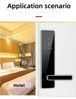 Serrure de porte numérique intelligente pour hôtel avec carte mémoire Cloud, RFID, Tuya Smart, mot de passe et application smartphone - Étanche, en plastique ABS, pour portes en bois