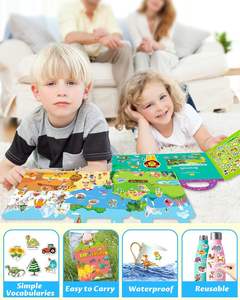 Fabbrica Custom Montessori giocattoli educativi libro adesivo riutilizzabile libro per bambini 2-4 anni attività artigianali giocattoli da viaggio - Product Image 5