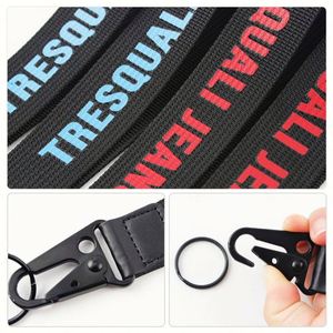 Custom Logo Lanyard Keychain Silk Screen Printing for Woven Embroidered Short Wrist Lanyards With Logo Custom Eagle <b>Hook</b> - Product Image 2
