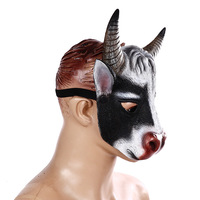 Masque de tête de vache réaliste 3D en mousse PU semi-artisanal pour performance de fête de Pâques et de carnaval, idéal pour le commerce extérieur en Chine