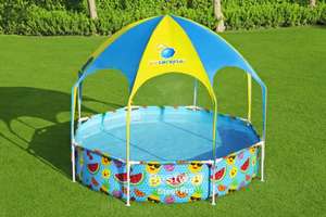Bestway 56432 <strong>Splash</strong> Frame <strong>Pool</strong> in Shade with a Sun Canopy and Sprinkler Above Ground <strong>Swimming</strong> Paddling <strong>Pool</strong> - Product Image 2