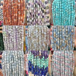 Perles en gros de <span class=keywords><strong>pierres</strong></span> <span class=keywords><strong>précieuses</strong></span> naturelles, cylindriques carrées 11x8mm, perles tube lisses, perles intercalaires en <span class=keywords><strong>pierres</strong></span> semi-<span class=keywords><strong>précieuses</strong></span> en vrac pour la fabrication de bijoux - Product Image 2