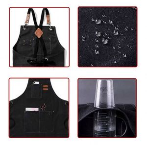 Custom Waterproof Oil-proof 100% Cotton Canvas Cooking <b>Kitchen</b> <b>Aprons</b> for Men - Product Image 4