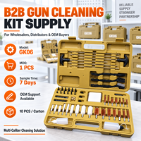 Kit de nettoyage d'armes à feu multi-calibres AVIC HANGTE avec brosses de nettoyage, tiges en laiton, chiffons en coton et étui de transport rigide pour accessoires de chasse