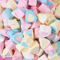 Fabrieksgemaakte Halal Lekkere Gemengde Fruit Smaak Hartvormige Marshmallow Snoepjes