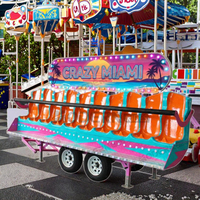 Manèges de fête foraine portables, équipement d'amusement extérieur et intérieur en fibre de verre et acier, attractions Crazy Miami à vendre