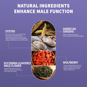 Cápsulas de Acción Rápida de 30 Minutos para Mejorar la Vitalidad Masculina, Suplemento Herbal para Aumentar la Energía, Suplemento para la Vitalidad y Resistencia Masculina - Product Image 2