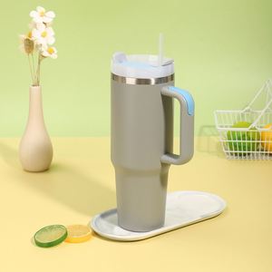 <b>40oz</b> Car Travel H2.0 <b>Handle</b> <b>Tumbler</b> Vacuum Mug Lid Straw Non-Slip Base OEM ODM Custom Design - Product Image 5