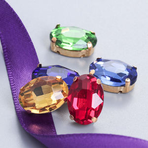 Perceuse à griffes ovale Xichuan avec perceuse strass en cristal de fond d'or Pointback pour bijoux - Product Image 1