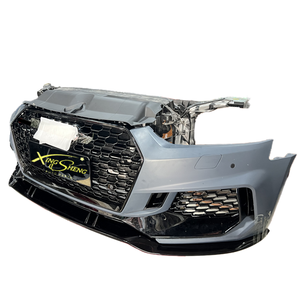 Pare-chocs avant complet d'<span class=keywords><strong>occasion</strong></span> Audi <span class=keywords><strong>A5</strong></span> avec calandre RS5, capot moteur, faisceau de câblage radar et découpes pour capteurs d'aide au stationnement, fixation par boulons - Product Image 4